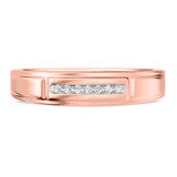 Photo of Boundless 1/7 ct tw. Diamond Same Sex Mens Band Set 14K Rose Gold [BT518RM]