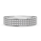Photo of Jia 1 1/4 ct tw. Diamond Cushion Cluster Trio Set 14K White Gold [BT422WL]