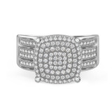 Photo of Jia 1 1/4 ct tw. Diamond Cushion Cluster Trio Set 14K White Gold [BT422WE-C029]