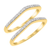 Photo of Emer 1/4 ct tw. Diamond Same Sex Ladies Band Set 14K Yellow Gold [WL916Y]