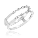Photo of Jules 3/8 ct tw. Diamond Same Sex Ladies Band Set 10K White Gold [BT917WL]