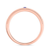 Photo of Evanthe 1/7 CT. T.W. Sapphire and Diamond Mens Wedding Band 14K Rose Gold [BT891RM]