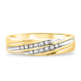 Photo of Adalyn 1/6 ct tw. Diamond Same Sex Mens Band Set 14K Yellow Gold [BT519YM]