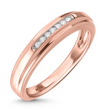 Photo of Effete 1/6 ct tw. Diamond Same Sex Mens Band Set 10K Rose Gold [BT521RM]