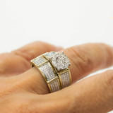 Photo of Corban 1 1/2 ct tw. Diamond Round Cluster Trio Set 14K Yellow Gold [BT423Y-C031]