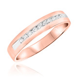 Photo of Malia 1/2 ct tw. Diamond Wedding Band Set 10K Rose Gold [BT532RM]