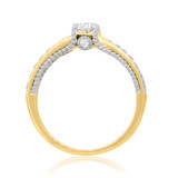 Photo of Forever 2/3 ct tw. Diamond Round Solitaire Engagement Ring 10K Yellow Gold [BT448YE-R038]