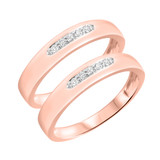 Photo of Amor 1/5 ct tw. Diamond Same Sex Mens Band Set 14K Rose Gold [WM522R]