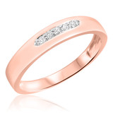 Photo of Amor 1/5 ct tw. Diamond Same Sex Mens Band Set 14K Rose Gold [BT522RM]