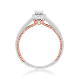 Photo of Affiance 1/4 ct tw. Diamond Fancy Cluster Engagement Ring 14K White Gold [BT449WE-C000]