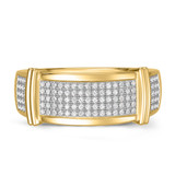 Photo of Amity 1 1/4 ct tw. Diamond Princess Cluster Trio Set 14K Yellow Gold [BT425YM]