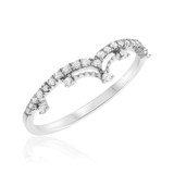 Photo of Celestina 1/5 ct tw. Diamond Ladies Band 10K White Gold [BT668WL]