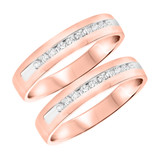 Photo of Arabella 1/2 ct tw. Diamond Same Sex Mens Band Set 14K Rose Gold [WM532R]
