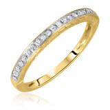 Photo of Allure 1/8 ct tw. Diamond Wedding Band Set 10K Yellow Gold [BT580YL]