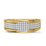 Photo of Affy 1 1/4 ct tw. Diamond Princess Cluster Trio Set 10K Yellow Gold [BT426YL]