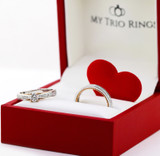 Photo of Forever 1 Carat T.W. Diamond Round Solitaire Bridal Set 10K Rose Gold [BR448R-R038]