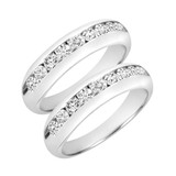 Photo of Bonny 1 3/4 ct tw. Diamond Same Sex Mens Band Set 14K White Gold [WM533W]