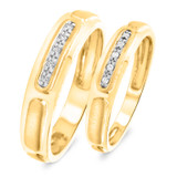 Photo of Courtesan 1/15 ct tw. Diamond Wedding Band Set 10K Yellow Gold [WB583Y]