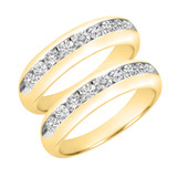 Photo of Bonny 1 3/4 ct tw. Diamond Same Sex Mens Band Set 14K Yellow Gold [WM533Y]