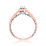 Photo of Affiance 1/3 Carat T.W. Diamond Fancy Cluster Bridal Set 14K Rose Gold [BT449RE-C000]