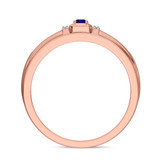 Photo of Bryony 1/5 CT. T.W. Sapphire and Diamond Mens Wedding Band 14K Rose Gold [BT897RM]
