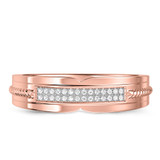 Photo of Harmonee 1/2 ct tw. Diamond Princess Cluster Trio Set 14K Rose Gold [BT428RM]