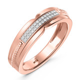 Photo of Harmonee 1/2 ct tw. Diamond Princess Cluster Trio Set 14K Rose Gold [BT428RM]