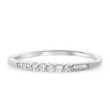 Photo of Wilhelmina 1/6 ct tw. Diamond Wedding Band Set 10K White Gold [BT587WL]