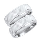 Photo of Allure Same Sex Mens Band Set 10K White Gold [WM580W]