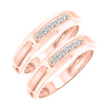 Photo of Courtesan 1/10 ct tw. Diamond Same Sex Mens Band Set 10K Rose Gold [WM583R]