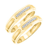 Photo of Courtesan 1/10 ct tw. Diamond Same Sex Mens Band Set 14K Yellow Gold [WM583Y]