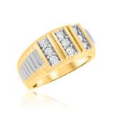 Photo of Noah 1 ct tw. Diamond Same Sex Mens Band Set 14K Yellow Gold [BT619YM]