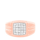 Photo of Slone 1 ct tw. Diamond Same Sex Mens Band Set 10K Rose Gold [BT620RM]