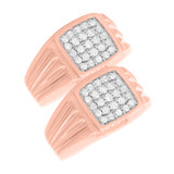 Photo of Slone 1 ct tw. Diamond Same Sex Mens Band Set 14K Rose Gold [WM620R]