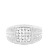 Photo of Slone 1 ct tw. Diamond Same Sex Mens Band Set 14K White Gold [BT620WM]