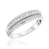 Photo of Reverent 3/4 ct tw. Diamond Wedding Band Set 14K White Gold [BT634WM]
