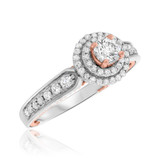 Photo of Woven 3/4 ct tw. Diamond Round Solitaire Engagement Ring 14K White Gold [BT457WE-R029]