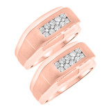 Photo of Caden 1 ct tw. Diamond Same Sex Mens Band Set 10K Rose Gold [WM624R]