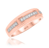 Photo of Emer 1/4 ct tw. Diamond Mens Band 10K Rose Gold [BT916RM]