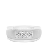 Photo of Caden 1 ct tw. Diamond Same Sex Mens Band Set 10K White Gold [BT624WM]