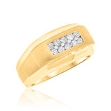 Photo of Caden 1 ct tw. Diamond Same Sex Mens Band Set 14K Yellow Gold [BT624YM]