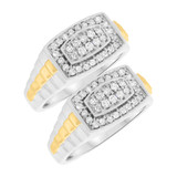 Photo of Cassidy 1 ct tw. Diamond Same Sex Mens Band Set 14K White Gold [WM625W]