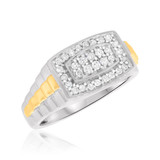 Photo of Cassidy 1 ct tw. Diamond Same Sex Mens Band Set 14K White Gold [BT625WM]