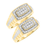 Photo of Cassidy 1 ct tw. Diamond Same Sex Mens Band Set 14K Yellow Gold [WM625Y]