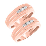 Photo of Bodhi 1/2 ct tw. Diamond Same Sex Mens Band Set 10K Rose Gold [WM626R]