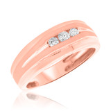 Photo of Bodhi 1/2 ct tw. Diamond Same Sex Mens Band Set 10K Rose Gold [BT626RM]