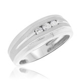 Photo of Bodhi 1/2 ct tw. Diamond Same Sex Mens Band Set 14K White Gold [BT626WM]