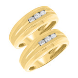 Photo of Bodhi 1/2 ct tw. Diamond Same Sex Mens Band Set 14K Yellow Gold [WM626Y]