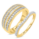 Photo of Louise 1 ct tw. Diamond Wedding Band Set 14K Yellow Gold [WB635Y]
