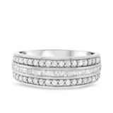 Photo of Helena 7/8 ct tw. Diamond Wedding Band Set 14K White Gold [BT635WM]